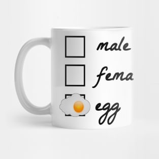Male, female, egg! The egg became famous in 2019. Politically correct, gender-neutral design. Gift idea for nerds, geeks and reddit readers. Mug